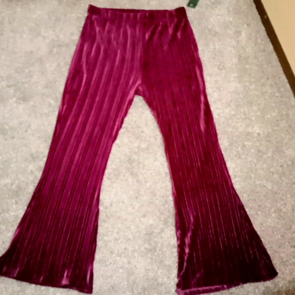 NWT velvet flare pants